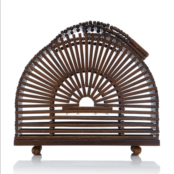 NWOT Cult Gaia Brown Mini Cupola Bag - Picture 3 of 8